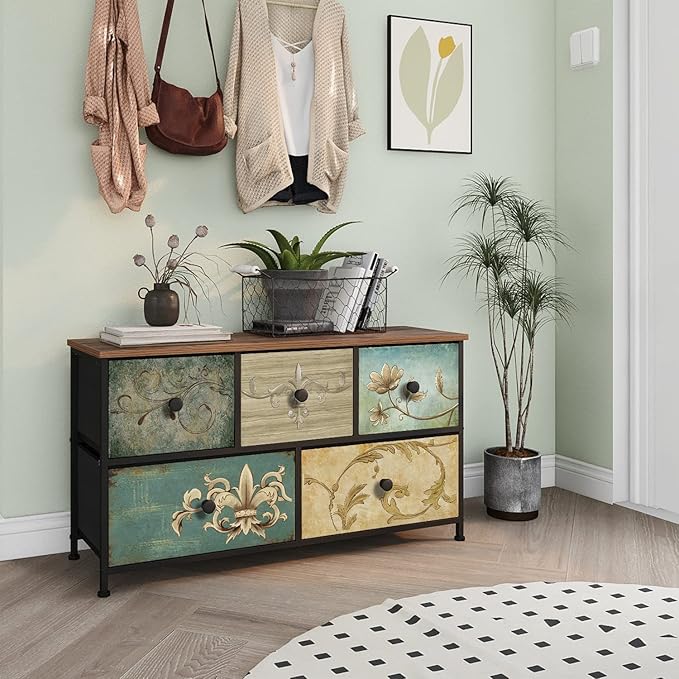Tohomeor Dresser with Drawers for Bedroom Chest of Drawers Fabric Dresser for - Image 2