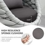 TWT 5-Piece Aluminum Patio Furniture Set, Outdoor Armchairs - Image 3