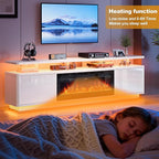 80" Fireplace TV Stand with Double LED Lights - Image 5