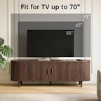 65" Mid Century Modern TV Stand, Wood TV Consoles - Image 7