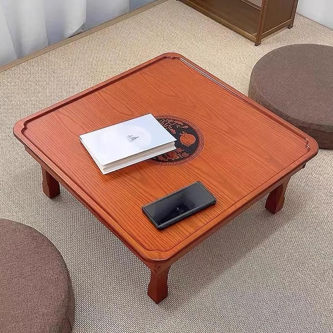 Rectangle Coffee Table, Japanese Style Solid Wood Floor Table - Image 6