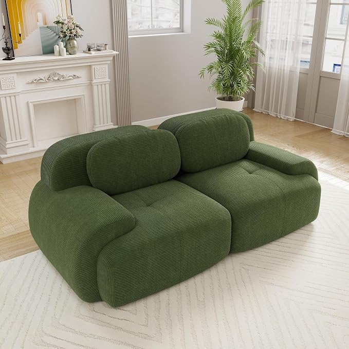 Boneless Sectional Couch, No Assembly Required, 81.8” Modular Cloud Sofa by ModonChicSofasCouches