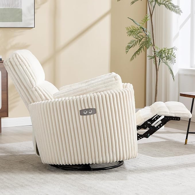 Power Recliner, Nursery Swivel Glider Rocking Chair - Image 7