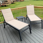 PURPLE LEAF Outdoor Patio Chaise Lounge Set of 2 Aluminum Lounge Chair - Image 8