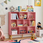 LEYAOYAO 10 Cube Bookshelf, 3 Tier Modern Wide Bookcase - Image 8