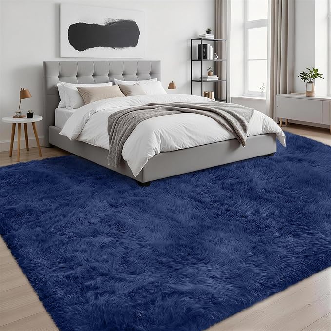 Fluffy Area Rugs 9x12 Living Room Bedroom: Ultra Soft Shag Rug Upgrade Non-Slip - Image 3