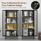 UNICOLY Glass Display Cabinet 4-Tier, Display Cabinet - Image 6