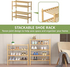 ROMGUAR CRAFT 4 Tier Bamboo Shoe Rack - Image 5