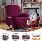 VANSOFY Recliner Chair Cover, 3-Pieces Stretch Recliner Covers - Image 4