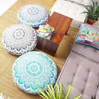 Mandala Floor Pillow Cover Meditation Cushion Seating Throw Hippie Round - Image 4