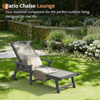 LUE BONA Chaise Lounge Chair Outdoor, HDPS and HDPE Wicker Material, Patio - Image 5