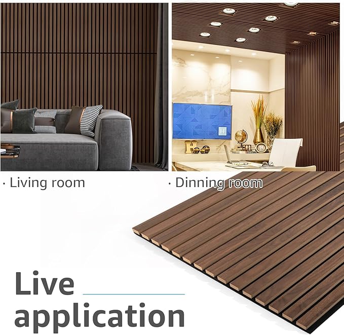 Art3d 4 Pack 47.2 x 23.6in. Wood Slat Acoustic Panels - Image 3