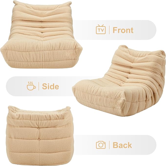 Bean Bag Chairs for Adults Giant Bean Bag Chair Memory Foam BeanBag Chair Bean - Image 8