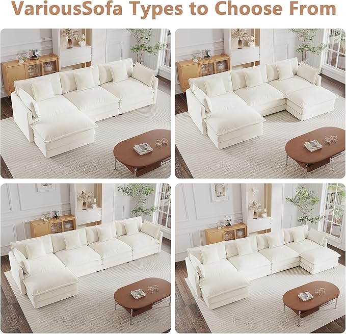 mikibama Modular Sectional Sofa, 76.4 Inch L Shaped Couch Set - Image 6