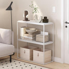 Furinno Moretti Modern Storage Shelves, 2-Tier Wide Stackable Book Shelf - Image 2