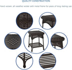 Jeco 3 Piece Rocker Wicker Chair Set - Image 8