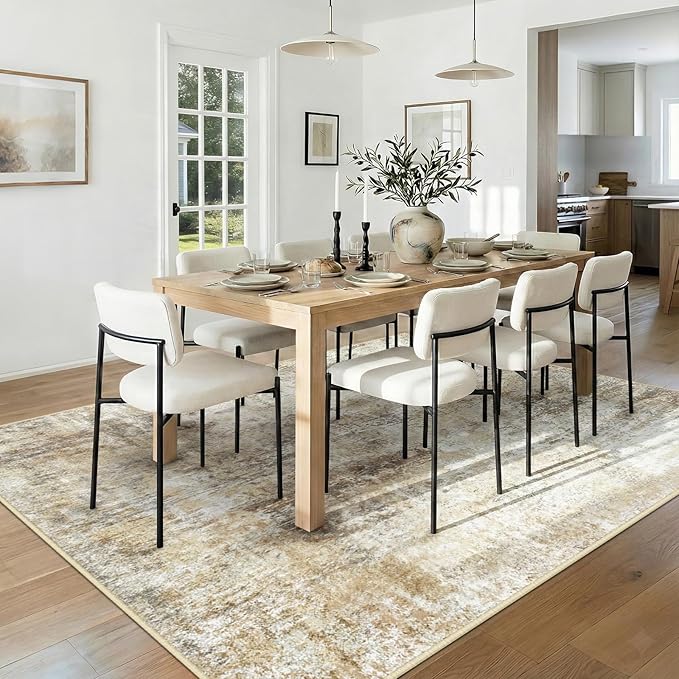 RELEANY Washable Area Rugs 6'x9' Non-Slip Modern Abstract Soft - Image 3