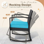 Greesum 3 Piece Patio Furniture Set, All-Weather Imitation Rattan Conversation - Image 2