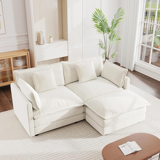 mikibama Modular Sectional Sofa, 76.4 Inch L Shaped Couch Set by Mikibama
