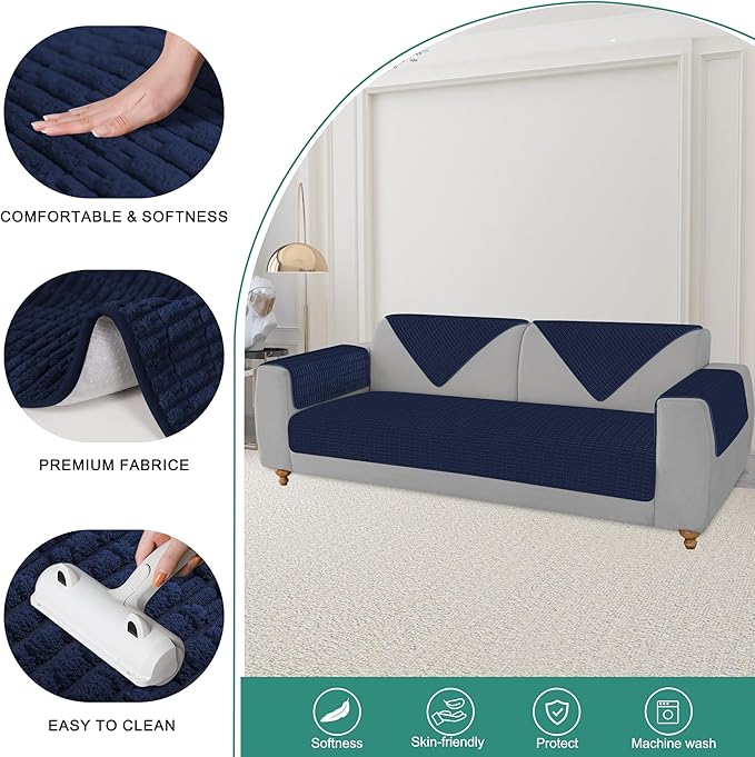 Foxdecor Couch Arm Covers Sofa Arm Cover, Arm Chair Covers Set of 2, Non-Slip - Image 2