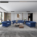RARZOE 3 Pieces of Living Room Furniture Sofa Sets, Modern Velvet Chesterfield by RARZOE