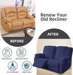 Genina Recliner Loveseat Covers, Stretch Reclining Sofa Covers, 2 Seater Couch - Image 6