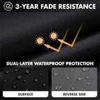 MIULEE Black Outdoor Seat Cushion 22x22 Inch Waterproof & 3 Year Fade Resistant - Image 3