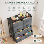 8-Drawer Dresser for Bedroom, Anti-Tip Tall Storage Organizer Chest of Drawers - Image 5