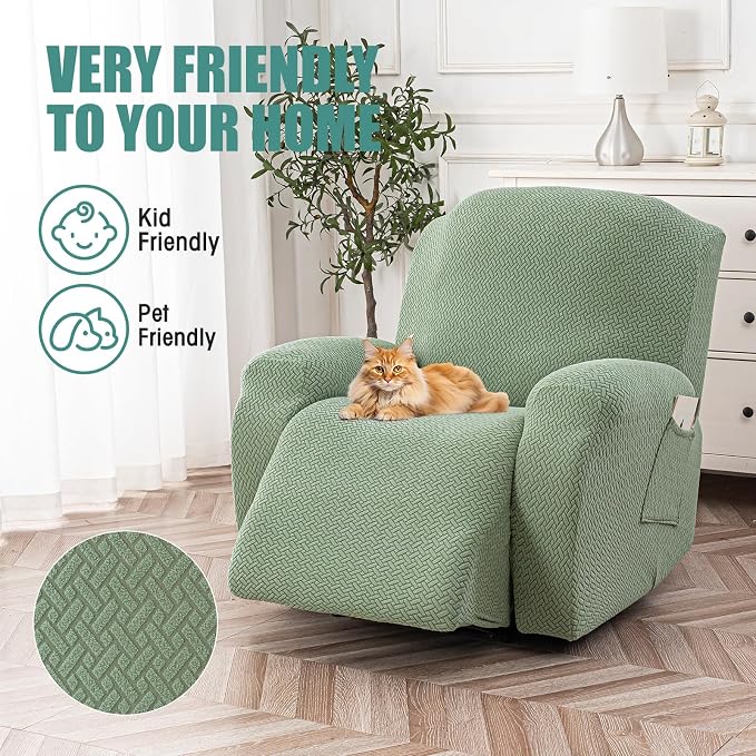 Genina Recliner Chair Cover, Stretch Reclining Chair Covers, Recliner Sofa - Image 3