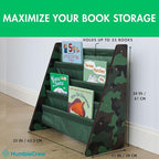 Humble Crew 4-Tier Kids Bookshelf, Camo Wood/Green - Image 2