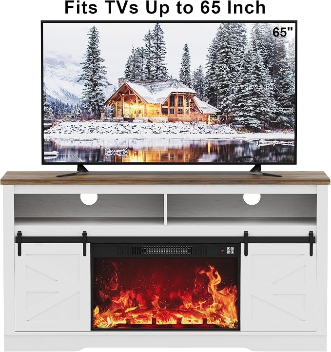 JUMMICO Fireplace TV Stand for 65+ Inch TV - Image 4