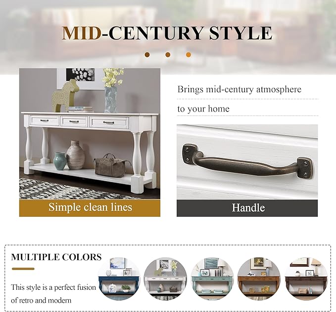 Knocbel Long Antique Entry Console Table - Image 11