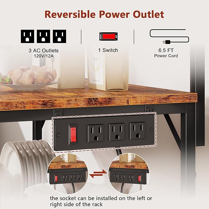 Furologee Kitchen Bakers Rack - Image 4