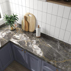 BAYYA Faux Marble Contact Paper Waterproof Countertop Peel and Stick Wallpaper - Image 4