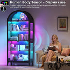 Gurexl 5-Tier Arched Display Cabinet - - Image 4