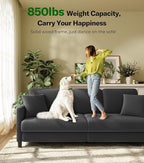 Welzona 83" Couches for Living Room, Teddy Sofa Couch - Image 4
