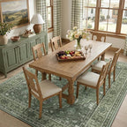 RELEANY Area Rugs 8'x10' Washable Non-Slip, Floral Vintage Distress Print - Image 3
