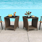 kinbor Outdoor Wicker Side Table - Image 2