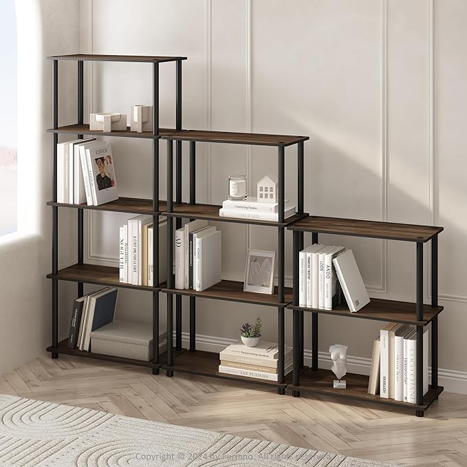 Furinno Turn-N-Tube Book Shelf, 5-Tier Bookshelf, Bookcase - Image 2