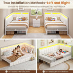 DICTAC Corner Twin Bed Frame - Image 9