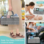 2In1 Baby Diaper Caddy & 3-Tier Rolling Diaper Cart, Diaper Caddy Organizer Cart - Image 5