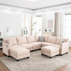 122.8" Large Sectional Couches for Living Room, 6 Seater L Shaped Modular by ZXDesign
