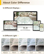 RELEANY Area Rugs 10'x12' Washable Non-Slip, Floral Vintage Distress Print - Image 6