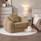 SICOTAS 49.9" Curved Convertible Sofa Couch Bed - Image 9