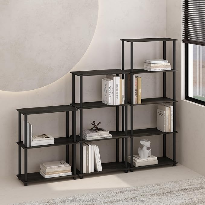 Furinno Turn-N-Tube Book Shelf, 3-Tier Bookshelf, Bookcase - Image 2