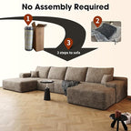 136" Sectional Couches for Living Room Cloud Couch Sofa - Image 7