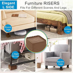 Bed Risers 1 inch, 2 inch, 3 inch, 4 inch Heavy Duty, Adjustable Furniture Riser - Image 3