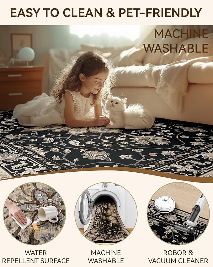 RELEANY Area Rugs 2'x10' Runner Rug Non Slip Washable - Image 6