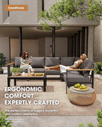 Aluminum Outdoor Patio Furniture Set 11 Seats, Outdoor Sectional Corner Sofa Set - Image 2