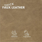 Faux Leather Fabric, Thick Durable Synthetic Repholstery Leather Vinyl - Image 2